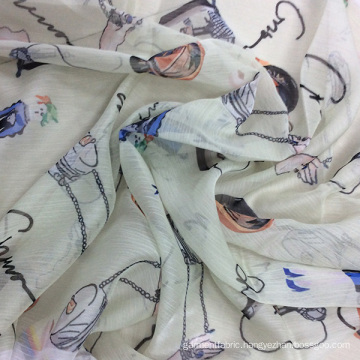 New Printed Silky Tencel Chiffon Garment/ Scarf Fabric